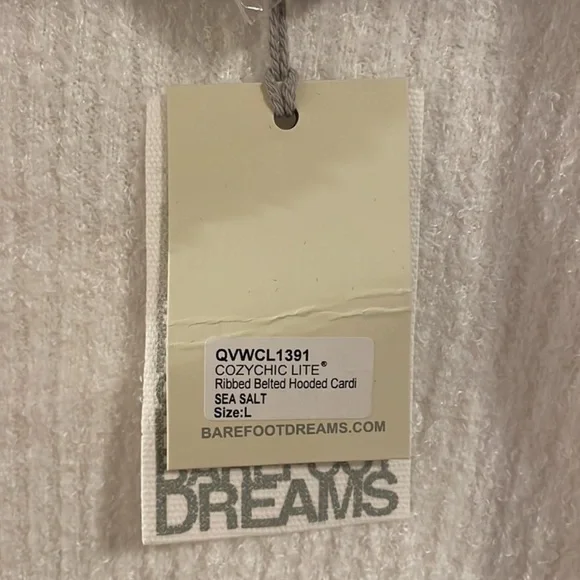 Barefoot Dreams CozyChic Lite Ribbed Hooded Cardigan Duster Sweater - Picture 7 of 8